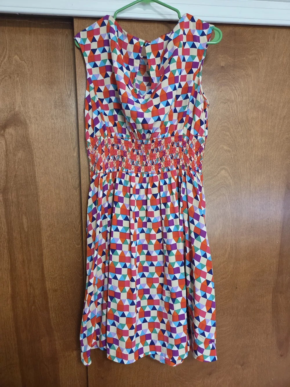 Kate Spade 100% Silk Multicolor Geometric Sleeveless Dress